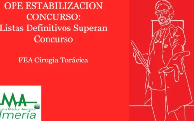 OPE ESTABILIZACION CONCURSO SAS RESOLUCIÓN COMPLETA y LISTAS DEFINITIVAS SUPERAN CONCURSO FEA Cirugía Torácica.