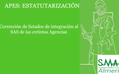 APES. ESTATUTARIZACIÓN. Corrección de errores en listados provisionales de las personas que se integran en plazas de personal estatutario.
