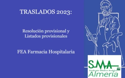 TRASLADOS 2023: Resolución Provisional y Listado provisional. FEA Farmacia Hospitalaria.
