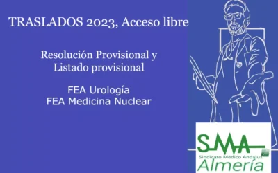 TRASLADOS 2023: Resolución Provisional y Listado provisional. FEA Urología y Medicina Nuclear.