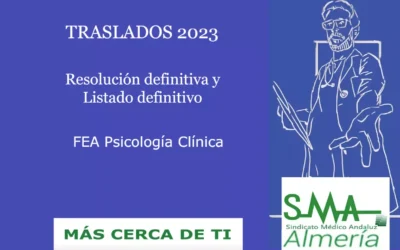 TRASLADOS 2023 RESOLUCIÓN DEFINITIVA FEA Psicología Clínica.