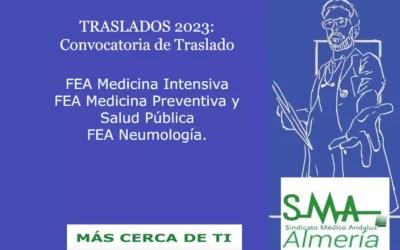 TRASLADOS 2023: Convocatoria de Traslado. FEA Medicina Intensiva, Medicina Preventiva y Salud Pública y Neumología.