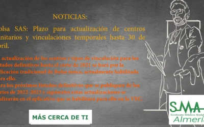 Noticias: Bolsa SAS. Plazo para actualización de centros sanitarios y vinculaciones temporales hasta 30 de Abril.