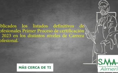 Listados definitivos del Primer Proceso de Certificación de Carrera Profesional 2023: Servicio Andaluz de Salud.