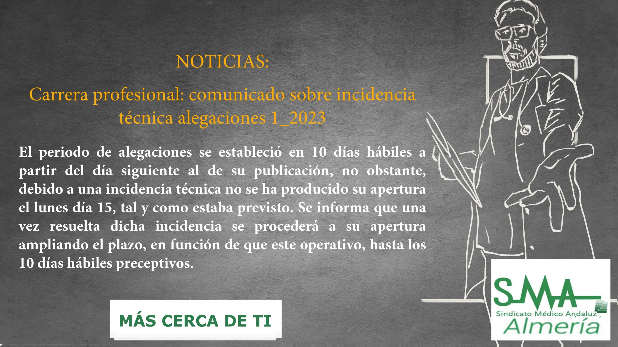 nOTICIAS CArrera profesional Alegaciones