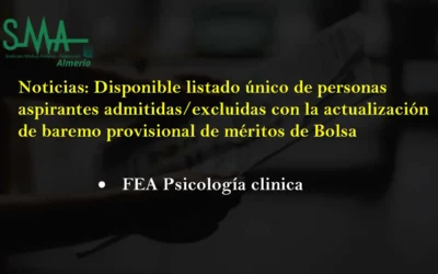 BOLSA SAS:  Actualización de baremo provisional de méritos.