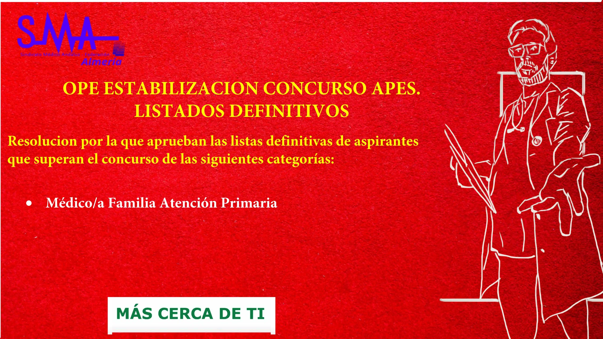 SMA NUEVO ROJO LISTAS DEFINITIVAS FAMILIA APES