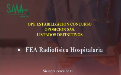 OPE ESTABILIZACION CONCURSO OPOSICION SAS. LISTAS DEFINITIVAS.