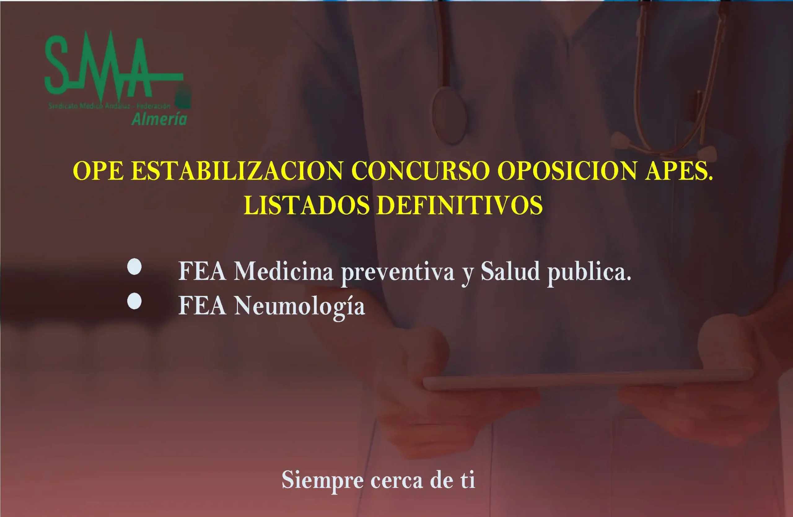 Listados definitivos CONCURSO OPOSICION neumo APES