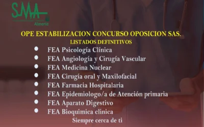 OPE ESTABILIZACION CONCURSO OPOSICION SAS. LISTAS DEFINITIVAS.