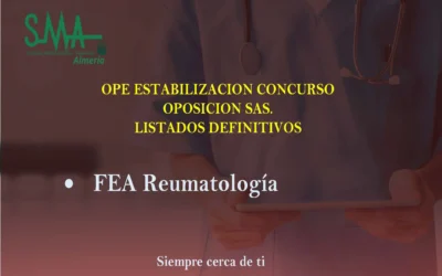 OPE ESTABILIZACION CONCURSO OPOSICION SAS. LISTAS DEFINITIVAS.