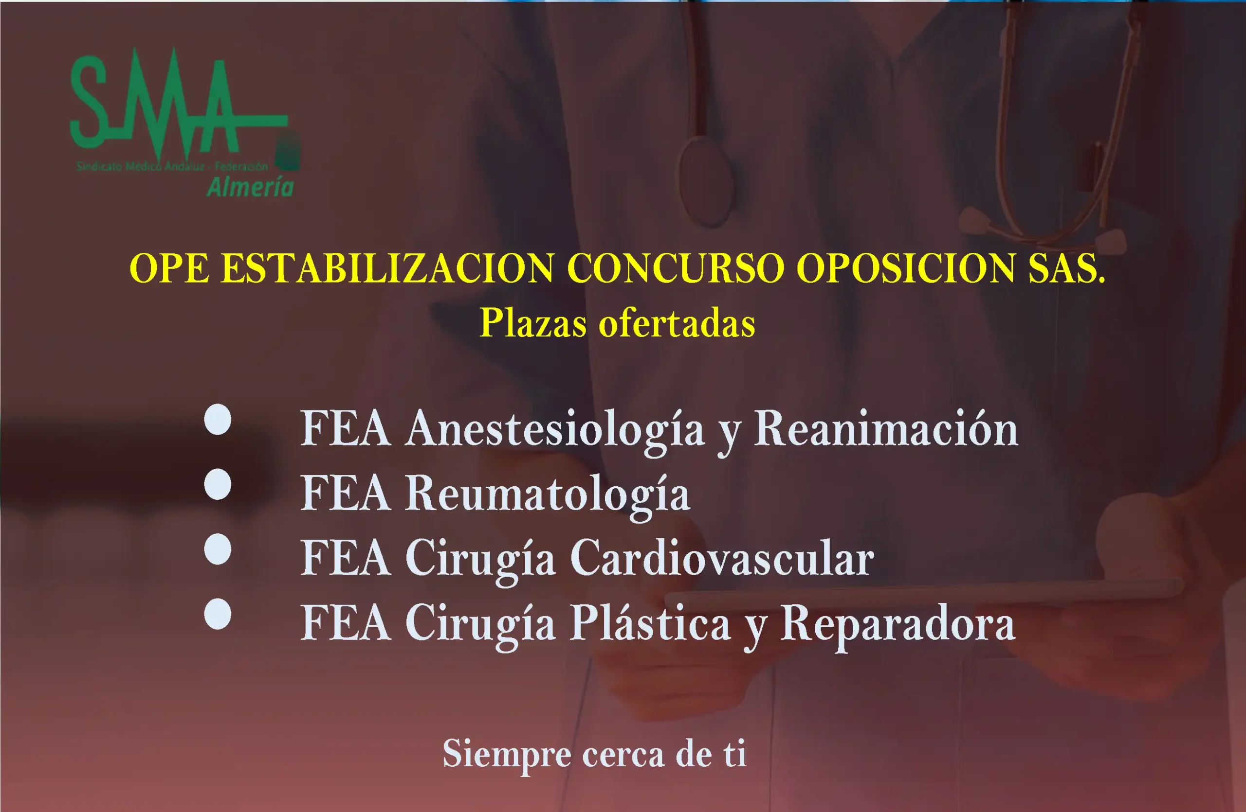 Ofrerta plazas CONCURSO OPOSICION sas anestesia