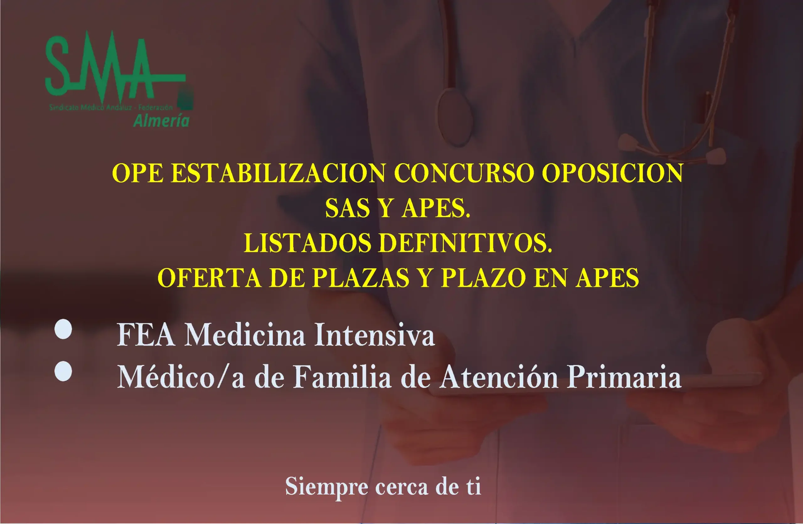 Listados definitivos CONCURSO OPOSICION MEDICINA INTENSIVA SAS Y APES