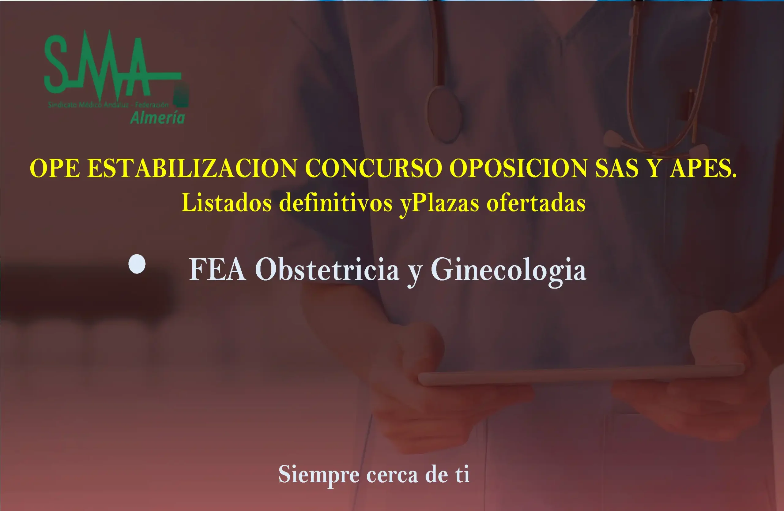 Ofrerta plazas CONCURSO OPOSICION sas y apes gine