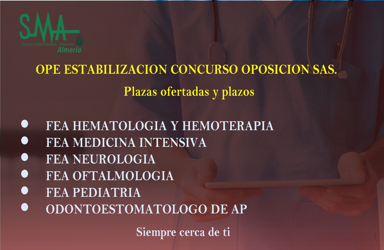 Ofrerta plazas CONCURSO OPOSICION HEMATOL