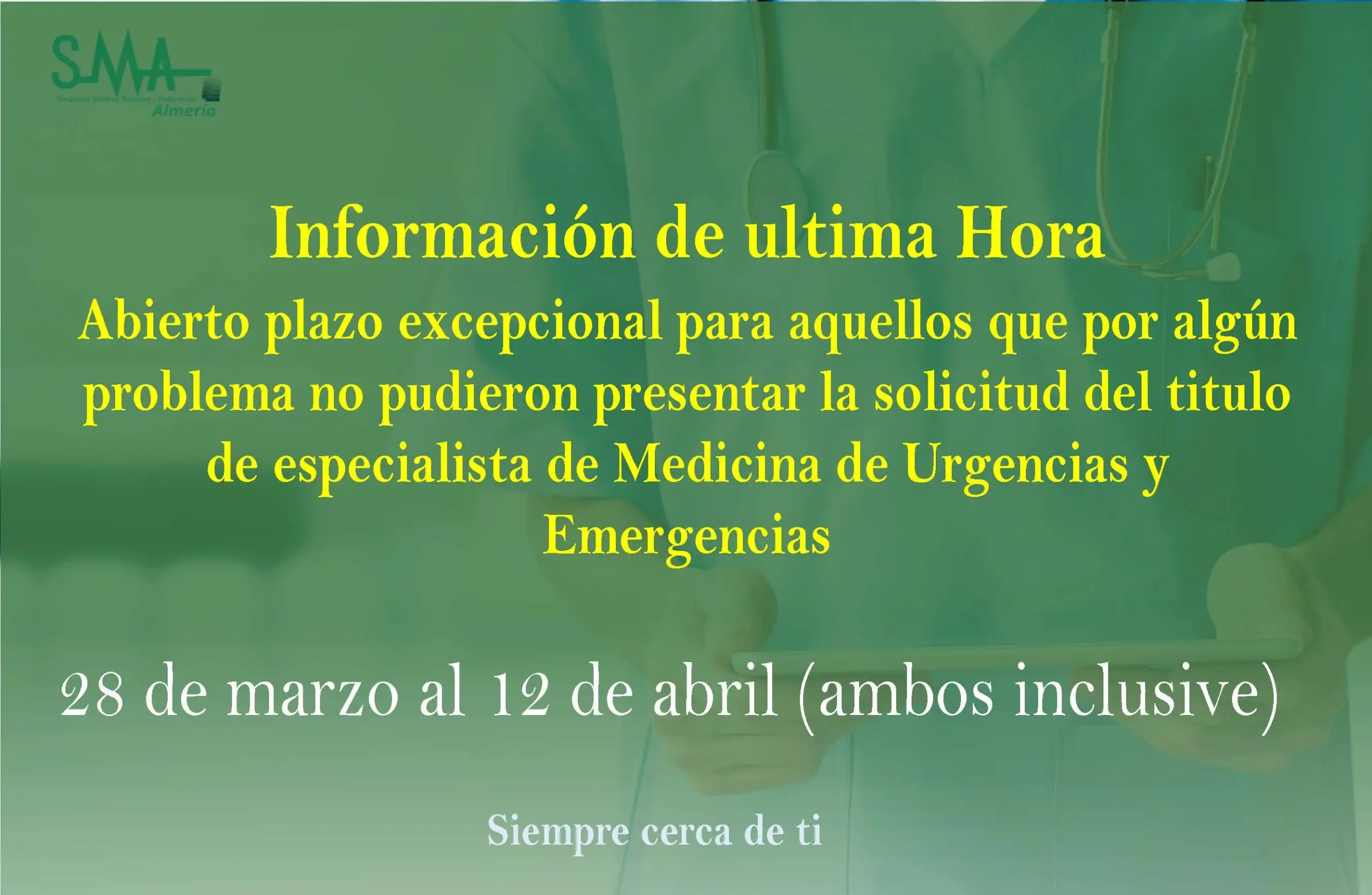 Noticias PLAZO PARA TITULO URGENCIAS