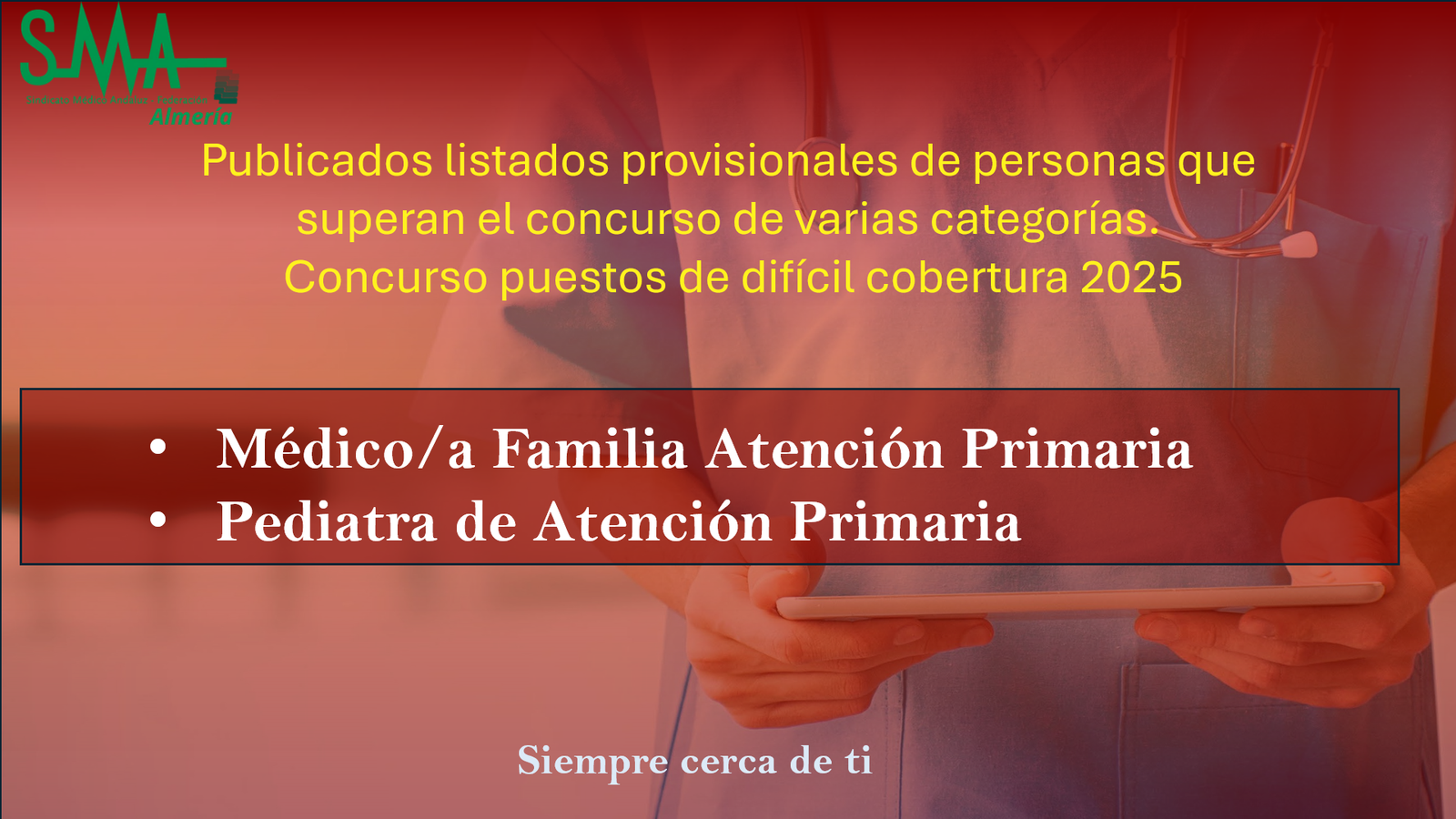 Convocatoria SAS 2026: Plazas de Difícil Cobertura (Médico de Familia y Pediatría)