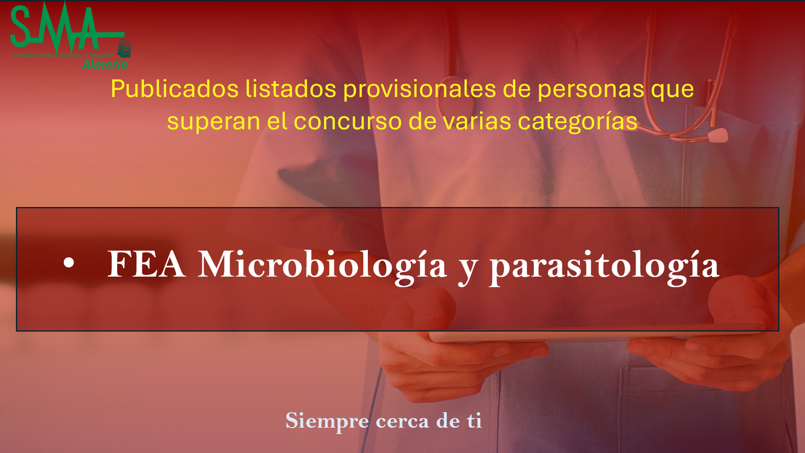 OPE 2025: Publicados listados Provisionales De aspirantes que superan la fase de concurso-oposición para FEA Microbiología y Parasitología