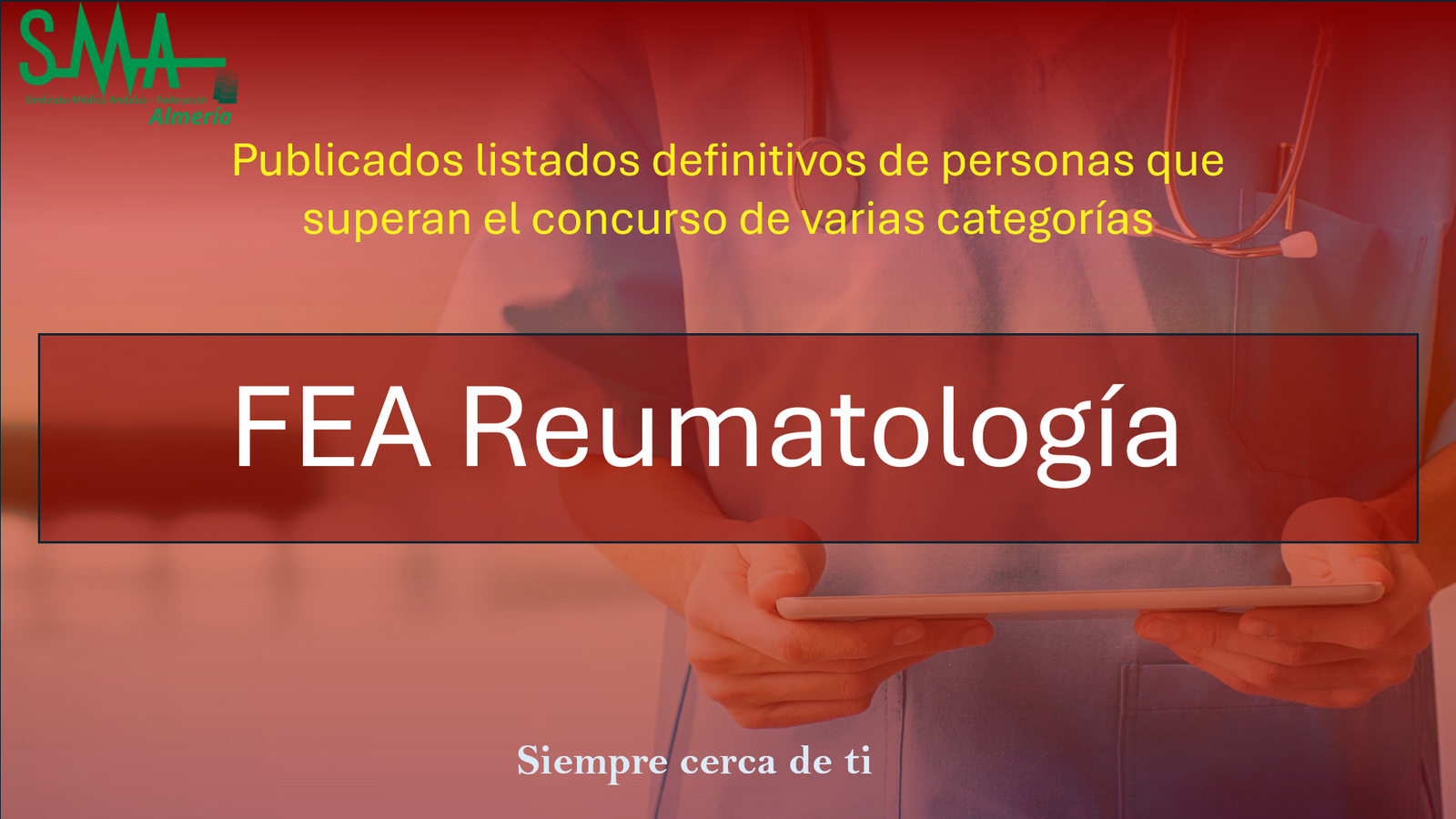 OPE 2025: Publicados listados Definitivas de aspirantes que superan la fase de concurso-oposición para FEA Reumatología