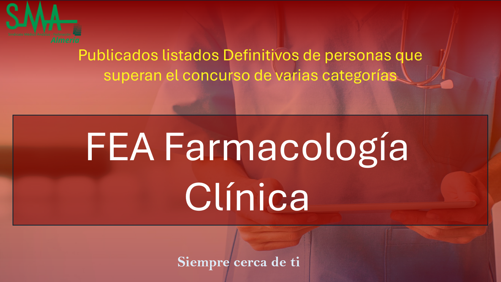 OPE 2025: Publicados listados Definitivas de aspirantes que superan la fase de concurso-oposición para FEA Farmacología Clínica